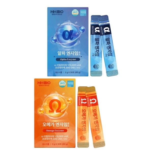  알파cd  엔자임효소 + 오메가 엔자임효소  (2g*30포)