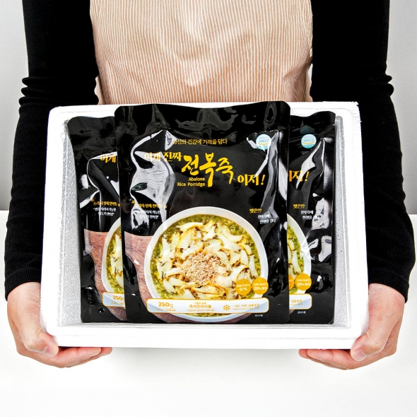 [신한카드 할인] 전복듬뿍 진도 전복 전복죽 밀키트 250g*3개